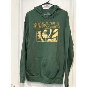Attack on Titan Levi Scout Regiment Green Hoodie Mens Large Season 3 Crunchyroll